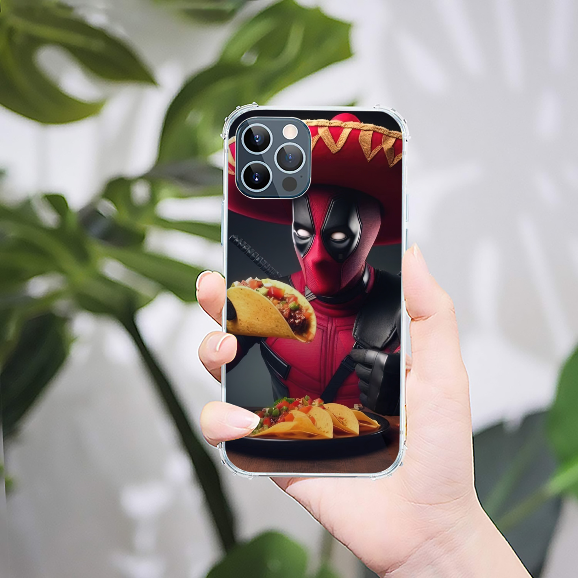 （画像用） Deadpool デッドプール 【iPhone 12シリーズ対応】透明スマホケース（クリアソフトケース）